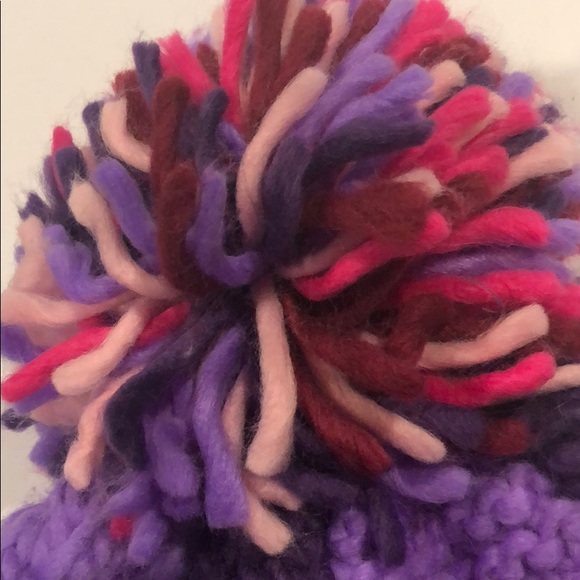 Cat & Jack Toddler girl knit beanie NWOT Pom Pom - Picture 3 of 4